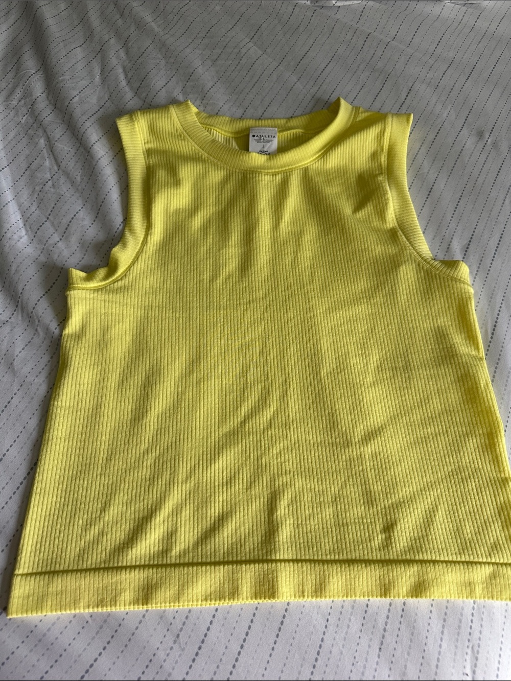 Athleta Neon Yellow Ribbed Girls' Tank Top